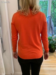 Cardigan orange et rose Uniqlo (image 2)
