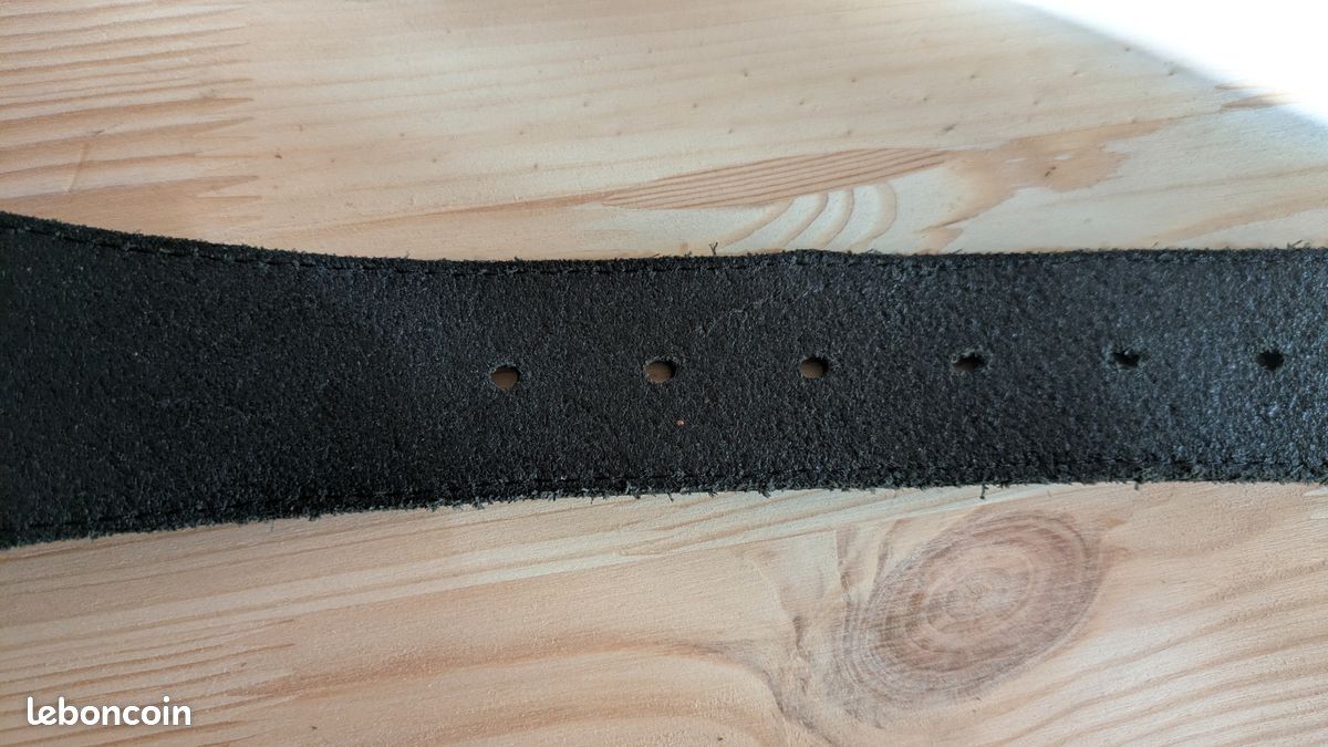 Ceinture cuir WE noire 85 cm (image 11)