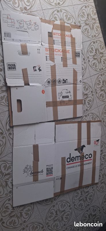 Don cartons de déménagement+ papier bulle et protection vaiselle (image 1)