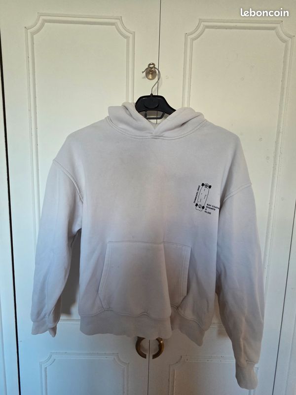 Sweat Zara Fille Gris – 13-14 Ans – Coton Mélangé – Slogan – Occasion
