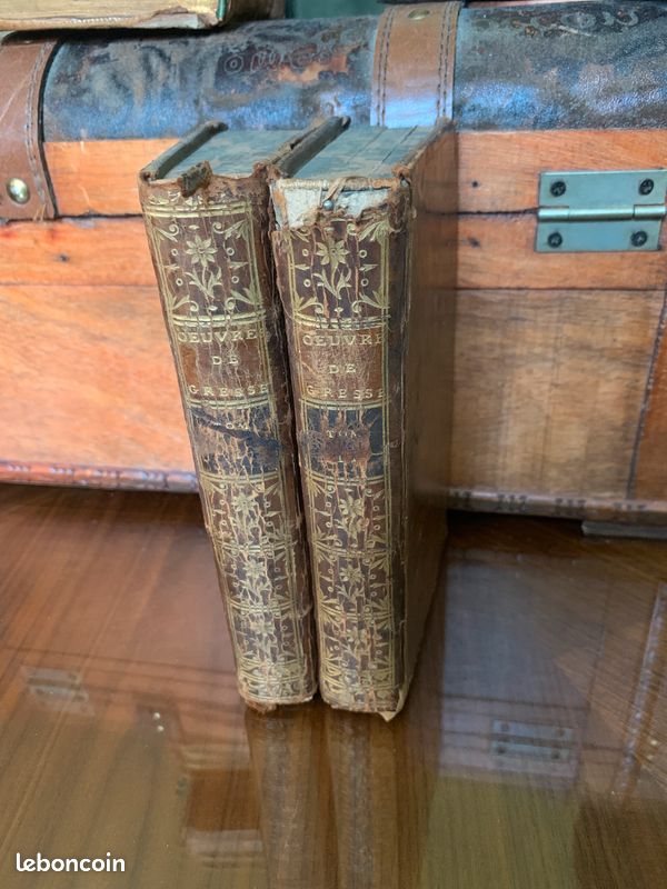OEUVRES de M. GRESSET Chez Kelmarneck 1765 T1 & T2 - Ex-libris ( Armoiries) (image 2)