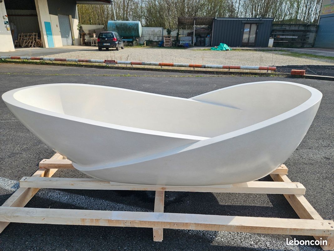 ❤️ Baignoire îlot en pierre massive – création moderne, introuvable dans le commerce (image 2)