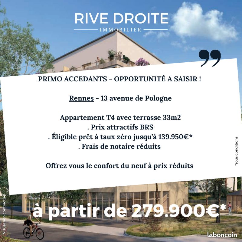 Appartement 4 pièces 86 m² · à Rennes · 86 m² · 279 900 €
