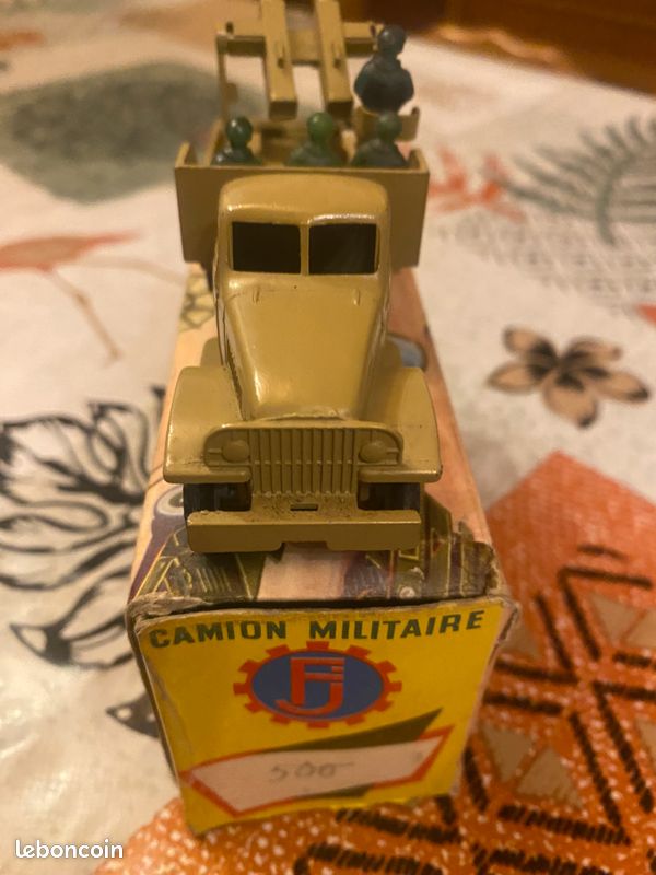 Rare Camion Militaire GMC France Jouet – Tôle – Routier FJ – Joustra – Vintage