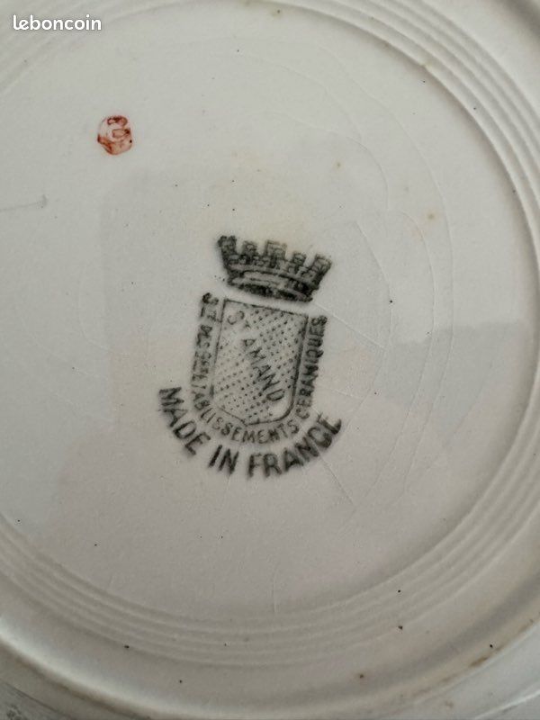 Lot de 4 assiettes vintage Saint Amand – Faïence française (image 2)