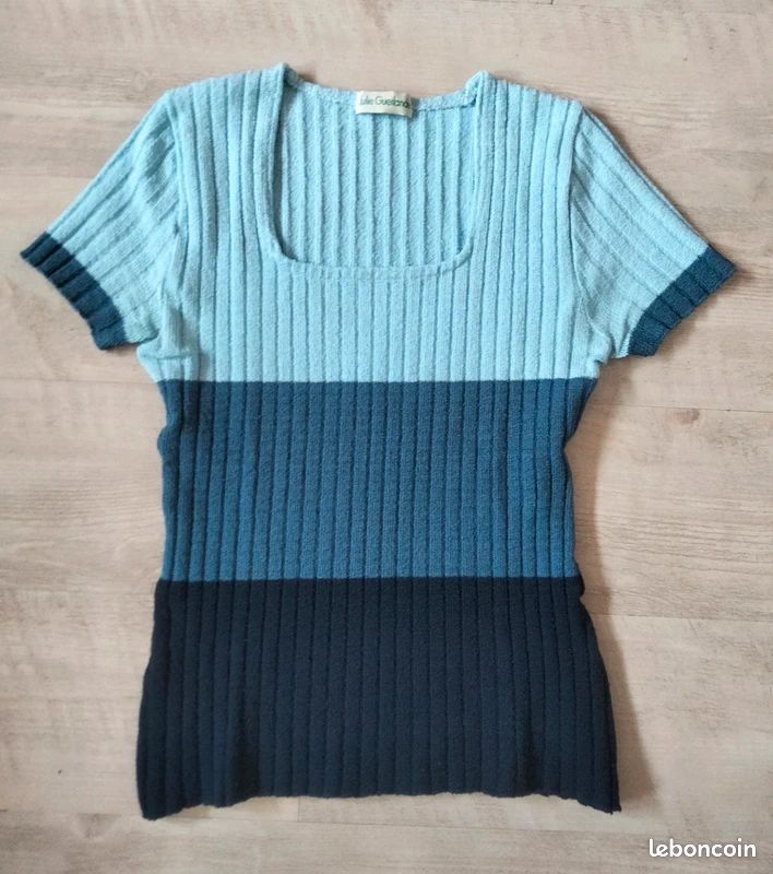 T-shirt 3 nuances de bleu (image 2)