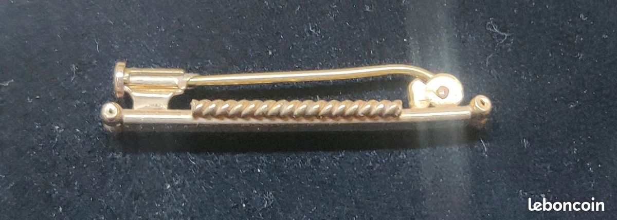 Ancienne épingle à Cravate – Motif Pêche à La Mouche Sèche, Pour Homme, Vintage USA