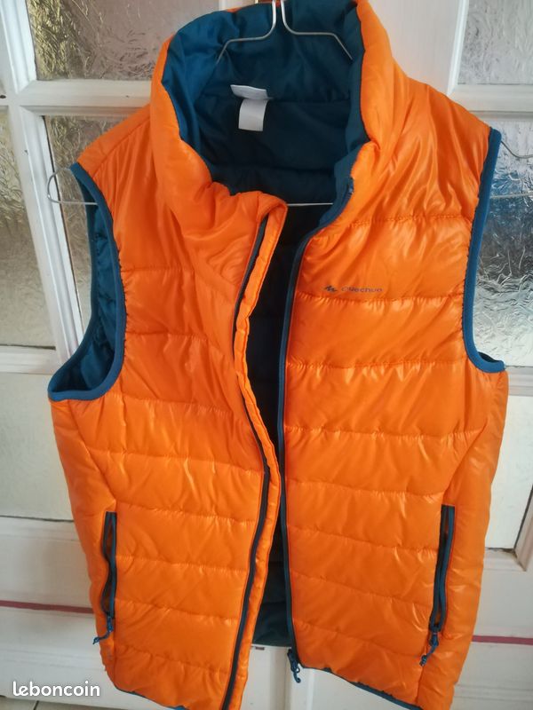 Doudoune 14 ans sans manche Decathlon orange (image 3)
