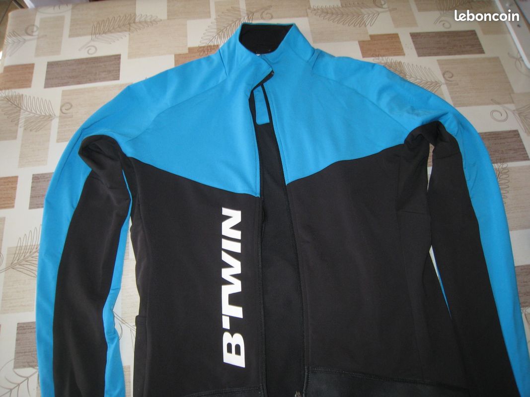 Veste de vélo noire et bleue B.Twin Taille M (image 3)