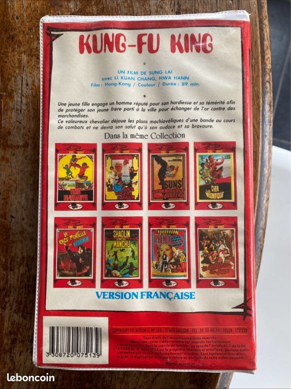 VHS Kung Fu King rare HK Série Karaté Fil À Film Vidéo SECAM FR Collector (image 2)