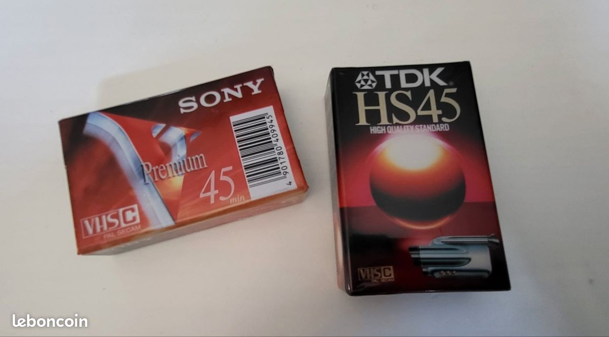 Lot De 10 Cassettes Sony VHSC 45 Minutes – Neuves Sous Emballage – Premium Excellence