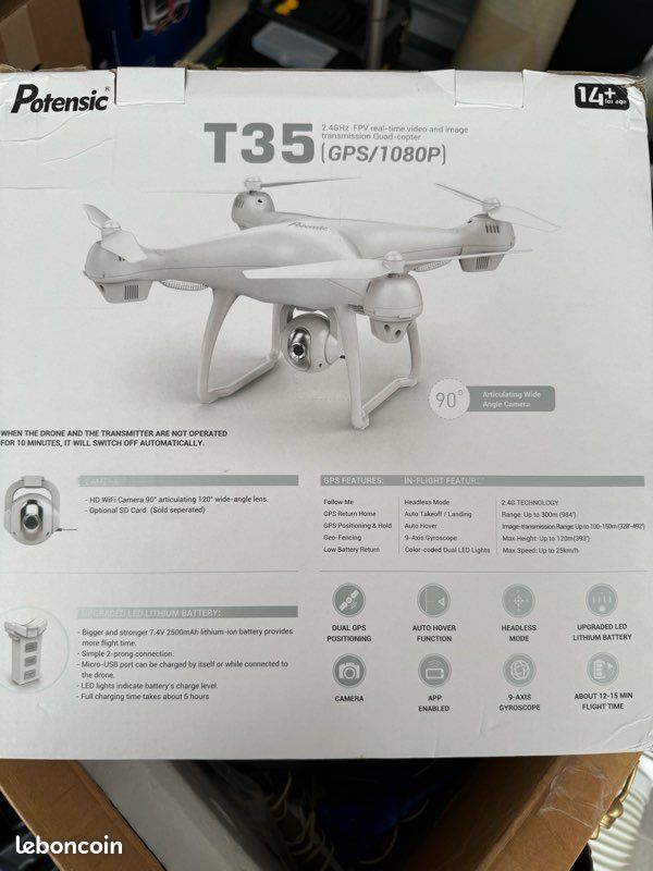 T35 Gps Drone T35 Potensic Drone Potensic T35 1080 HD Sport Plein Air