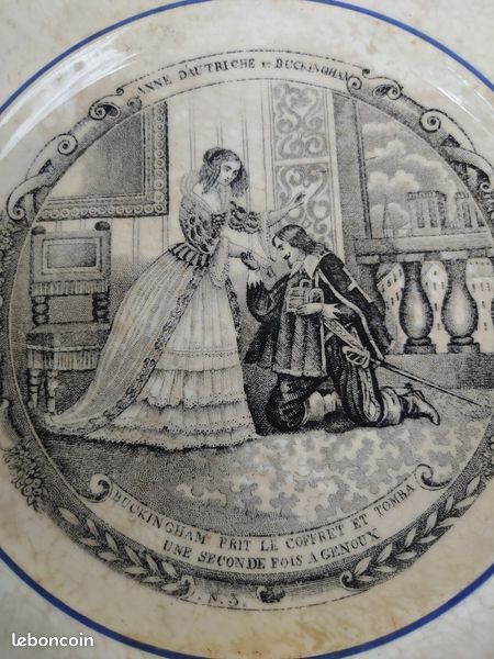 5 assiettes parlantes Mousquetaires HB de Choisy le roi (image 9)