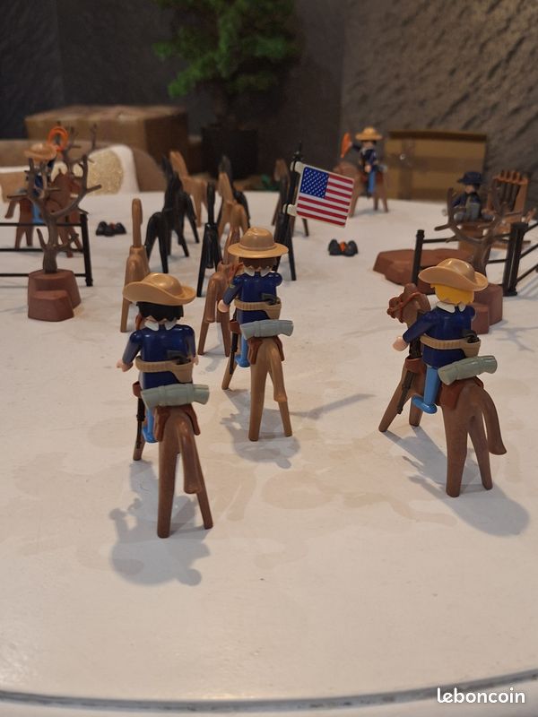 PLAYMOBIL ACW SOLDAT Officier General Nordiste Cavalerie Yankee Fort