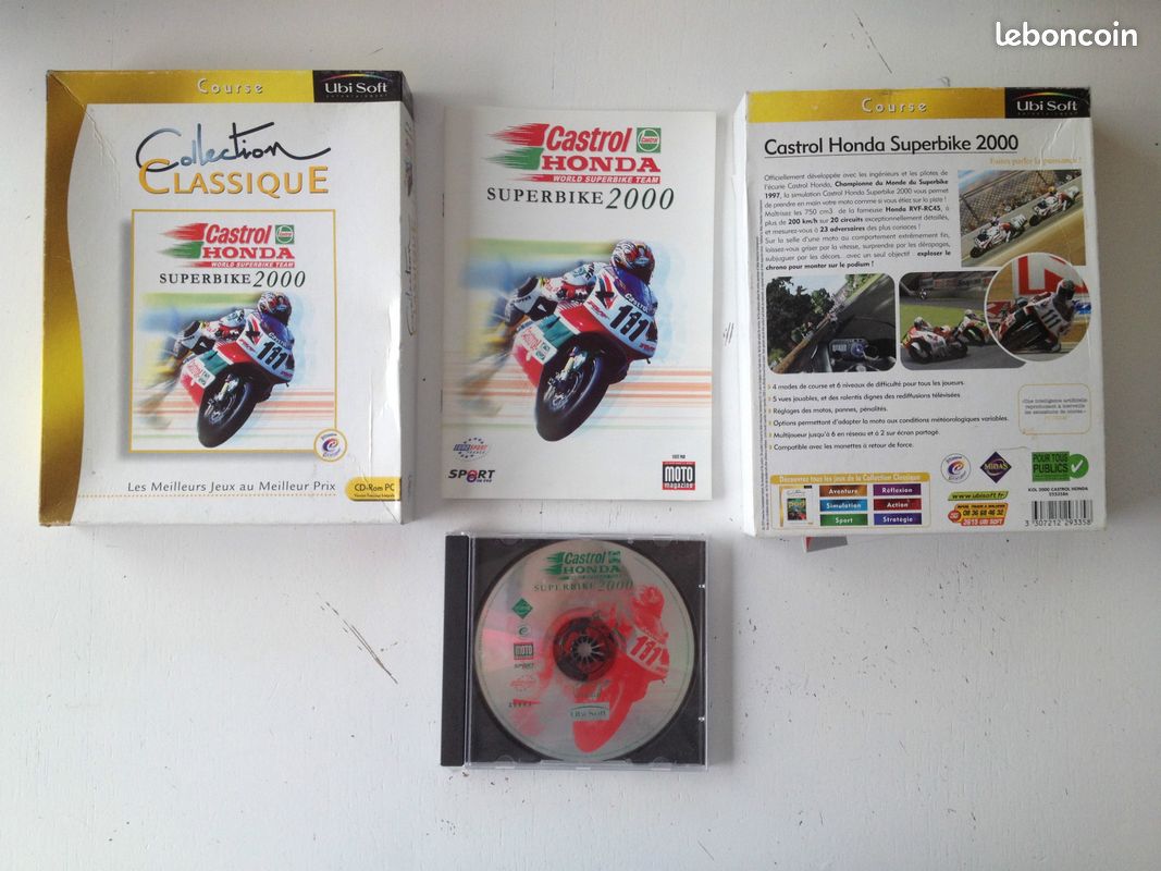 Jeu PC Honda Castrol Superbike 2000 - Version Big Box Eurobox FR - Etat Correct (boîte)