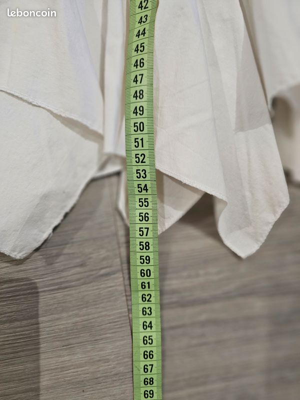 🔥 Jupe volantée asymétrique blanche - Taille Unique (Made in France) (image 8)