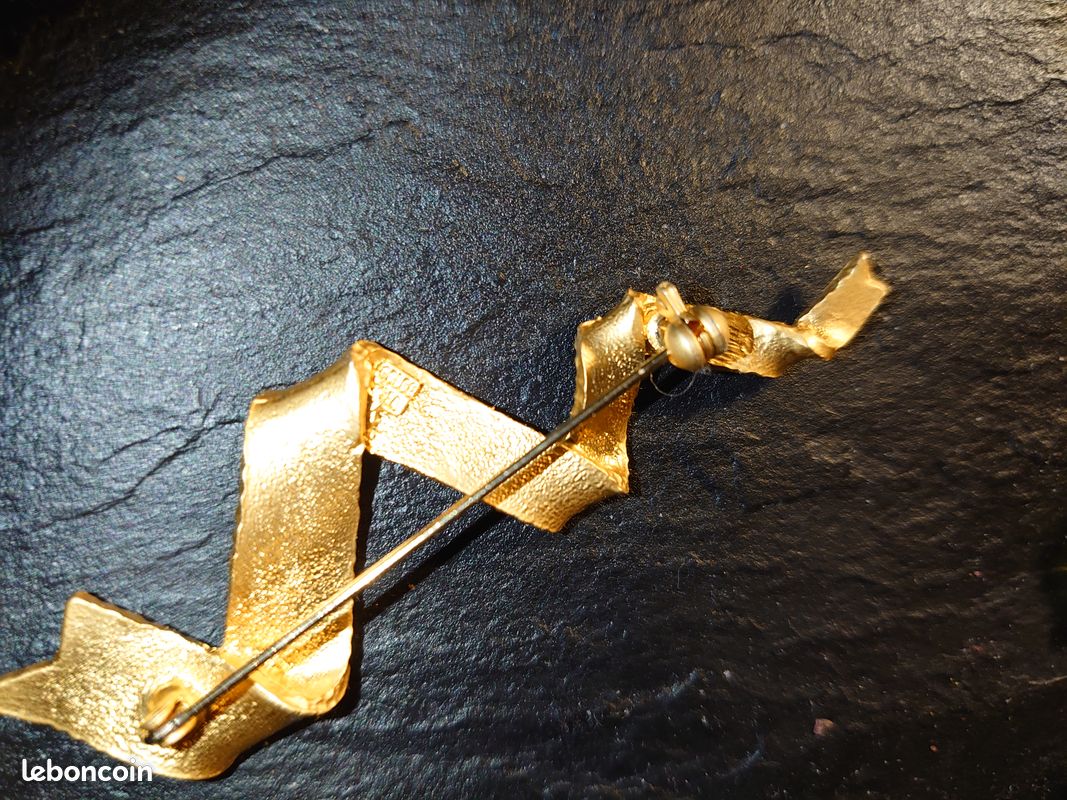 Broche Vintage En Métal Doré - Marque Dolce Vita - Superbe état - Occasion