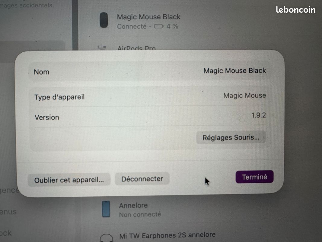 Souris Sans Fil Apple Magic Mouse 2 noir (image 9)