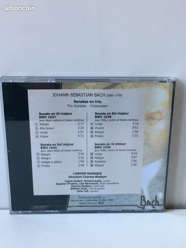 Cd j.s. Bach / sonates en trio (image 2)