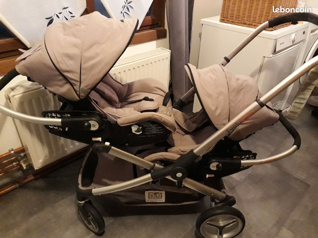 Poussette double evolutwin jumeaux ou enfants rapprochés red castle (image 2)