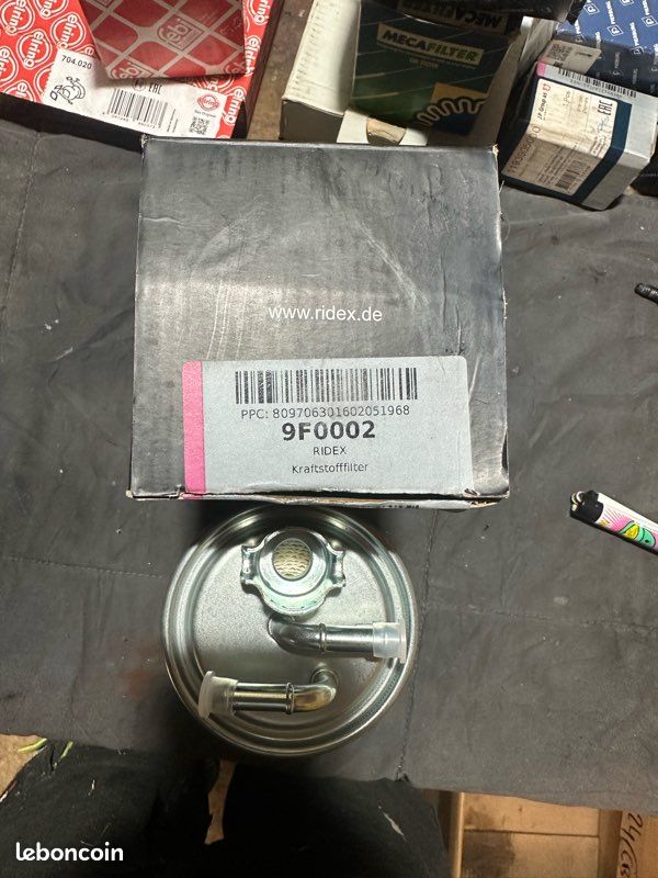 Filtre à carburant RIDEX 9F0002 pour véhicules Volkswagen, Audi, Seat, Skoda – Neuf (image 2)