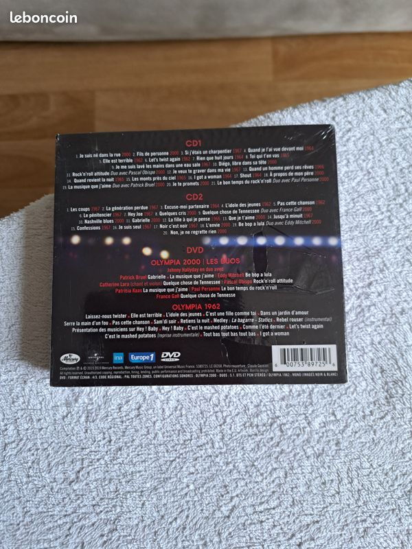 Coffret 2 cd + 1 dvd johnny hallyday "un soir a l'olympia" ref : 5389725 (image 2)