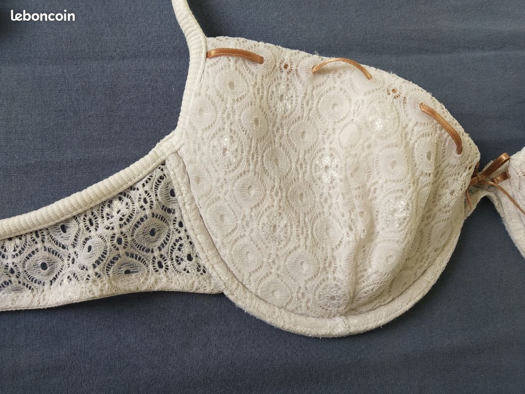 Soutien-gorge corbeille dentelle blanc 85B (image 2)