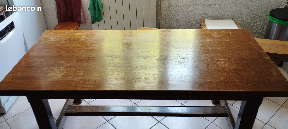 Table en bois massif de cuisine ou de salon (image 1)