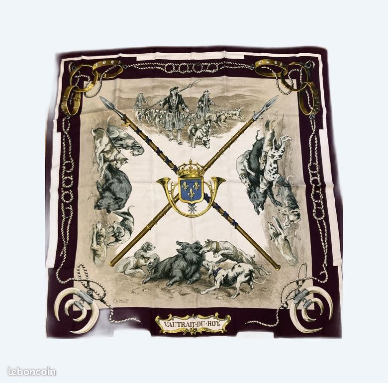 Foulard Hermès 90x90 soie très bon état (image 1)