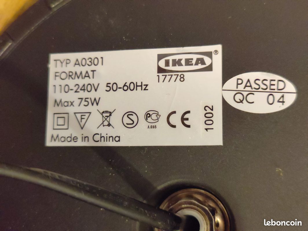 Lampe Ikea Format A0103 Chromée vintage année 1980 (image 11)