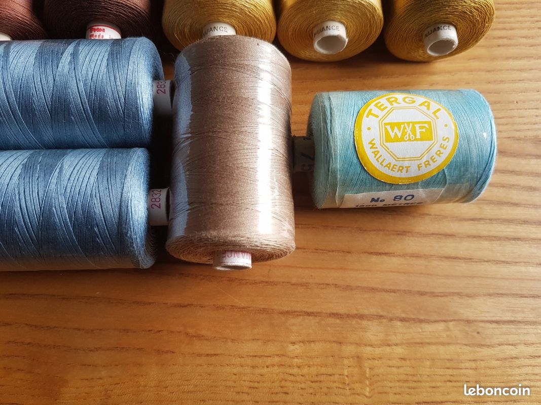 Neuf lot ancien fil Alsa Dmc Nuance ancienne mercerie bobine neuve coton couture couturière vintage loisir créatif polyester singer pfaff machine à coudre (image 7)