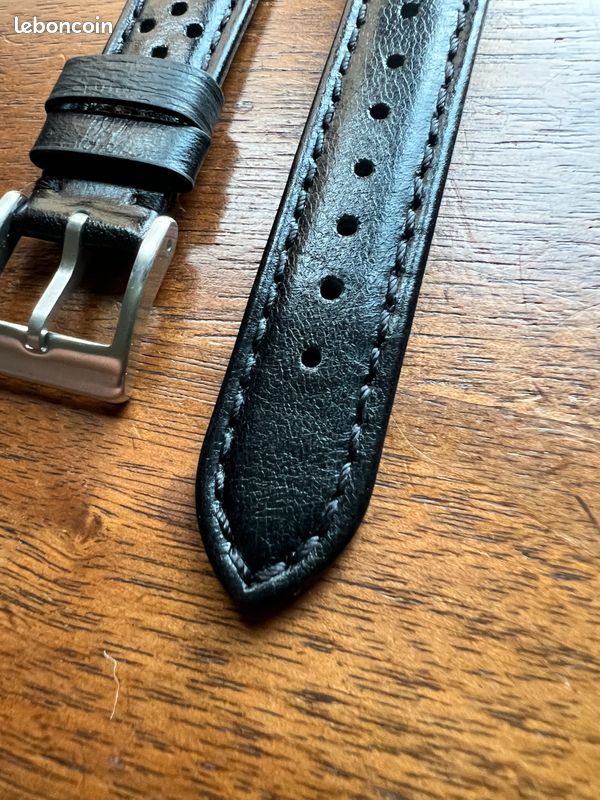 Bracelet Montre Cuir Noir 18mm Bracelet Montre Cuir Noir 18mm