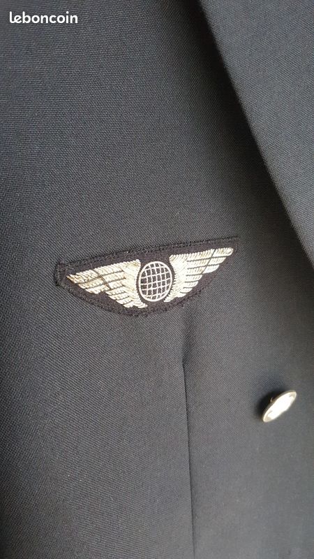 Veste Ancienne Commandant De Bord Air France - Taille 50 - Laine/Polyester - Parfait état