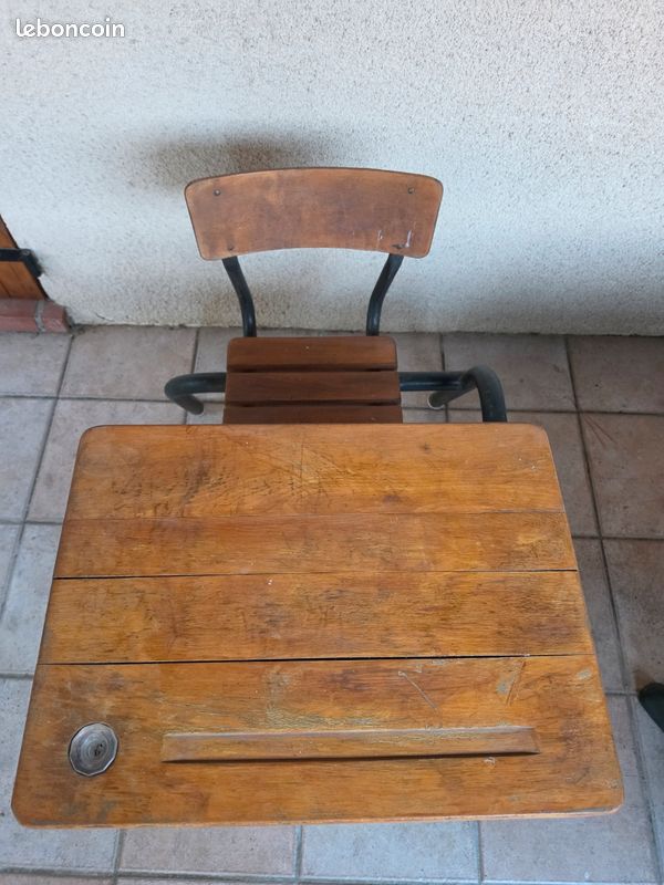 Table d'écolier vintage (image 1)