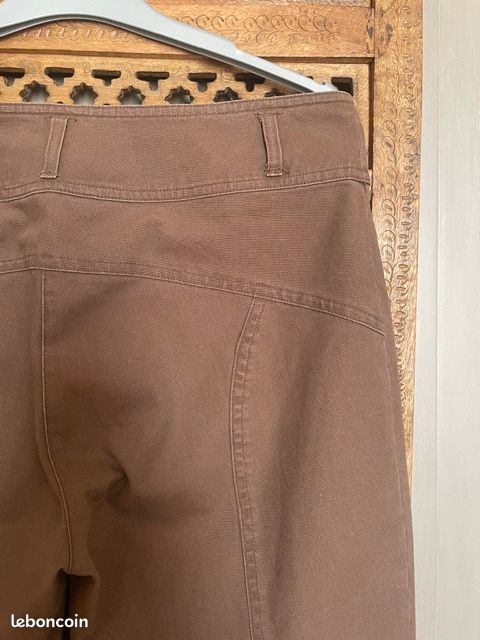 40 Côté Femme pantalon 7/8 marron Y2K (image 5)