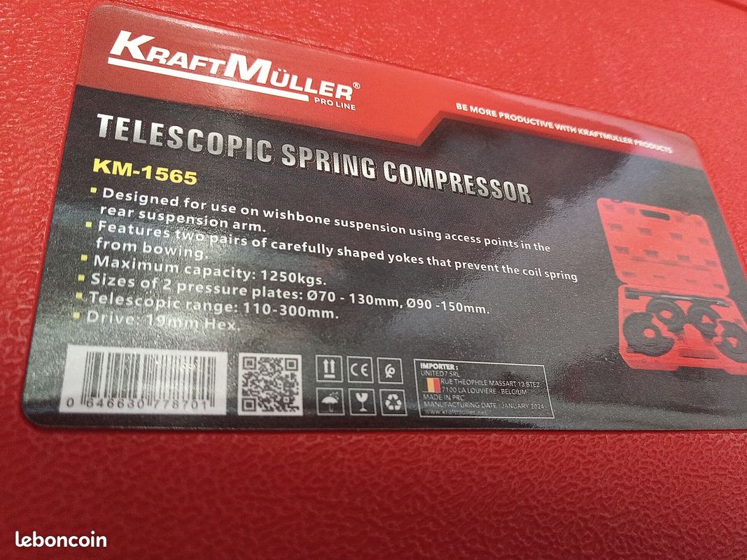 Kit compresseur de ressorts d'amortisseurs télescopique KraftMuller (image 4)