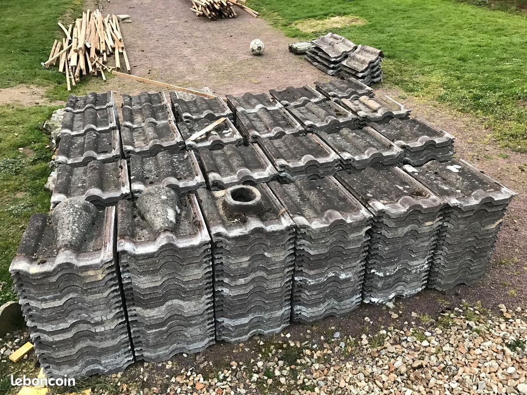 Tuile béton double Romane brun (image 1)