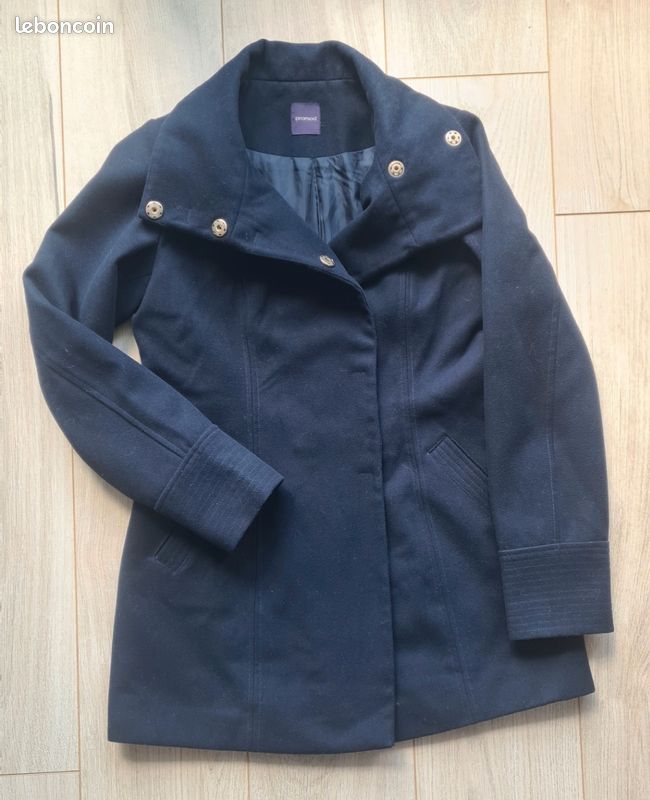 Manteau bleu marine Promod 38 (image 1)