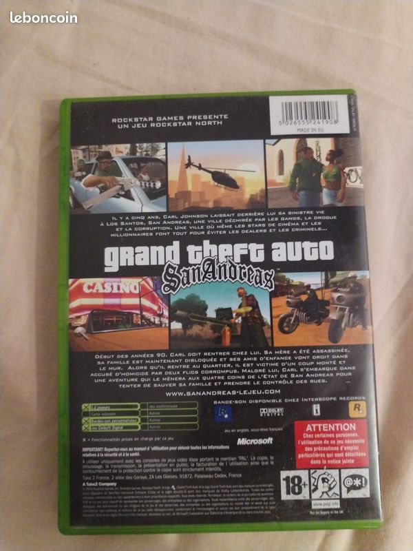 GTA San Andreas Xbox Originale – Boîte + jeu PAL FR (image 3)