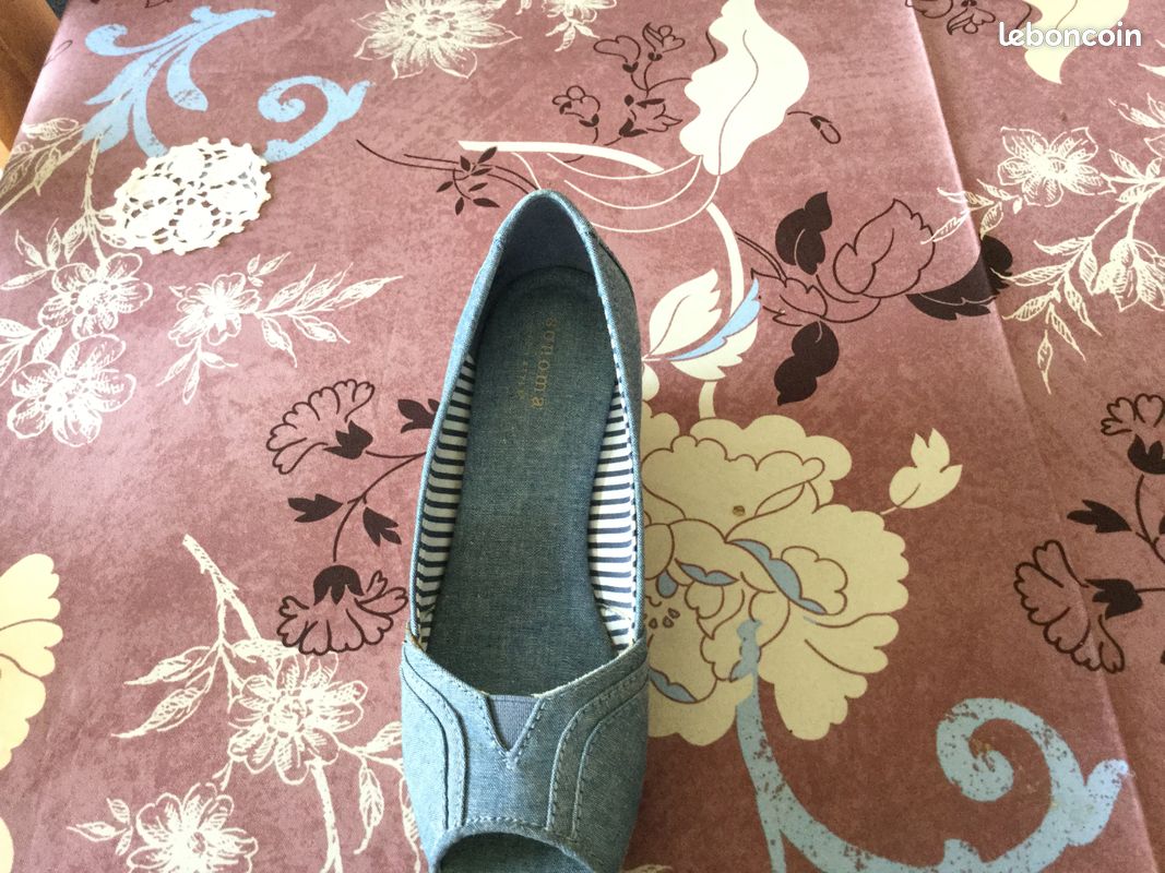 Chaussures femme taille 37 jean bleu clair marque sonoma (image 2)