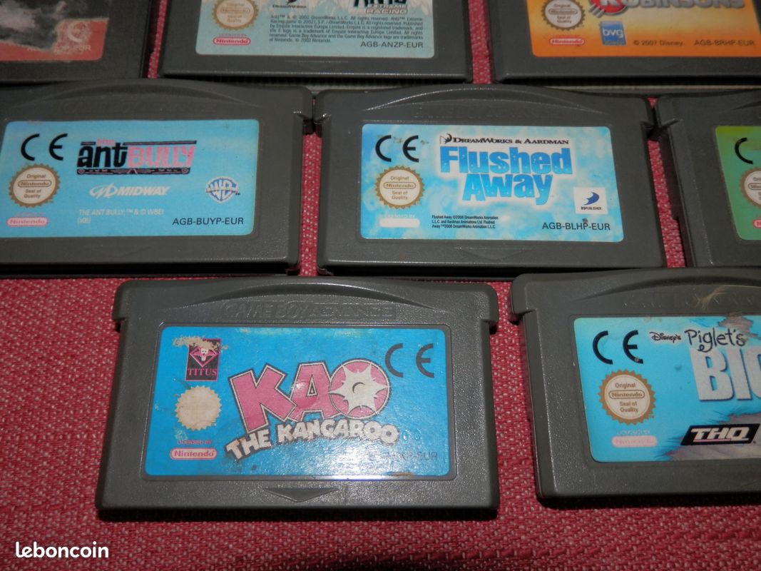 Lot 17 jeux GBA Game boy advance ; stuntman , shrek , roi scorpion , antz , nos voisins , sheep , mirra 2 , kao , robinsons , winx , ledermann , ...... (image 4)