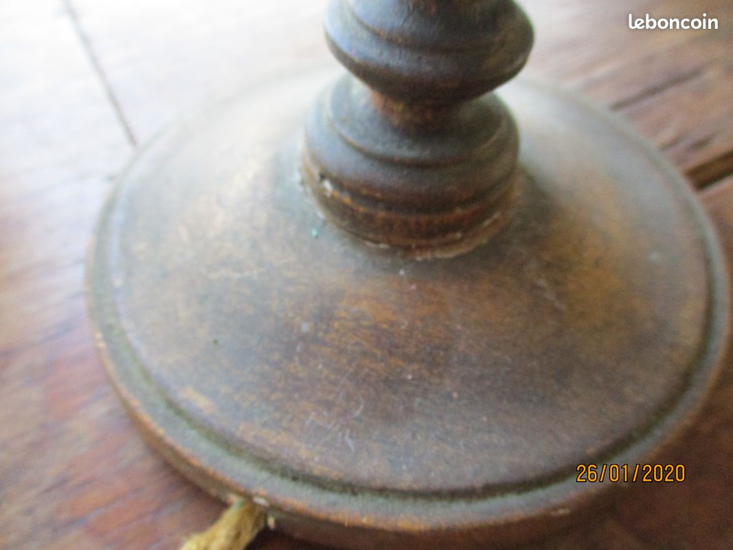 Lampe a poser socle en bois (image 5)
