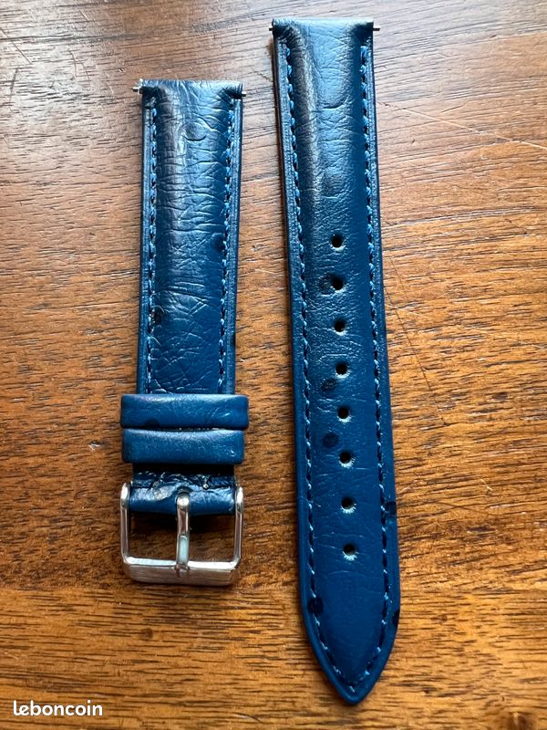 Bracelet De Montre ZRC 18mm – Cuir D'agneau Bleu Turquoise – Neuf Avec étiquettes