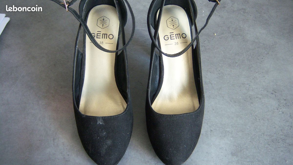Escarpins Satin Bleu Avec Strass - Talon Cône 3cm - Pointure 38 - Occasion (mariage, Soirée)