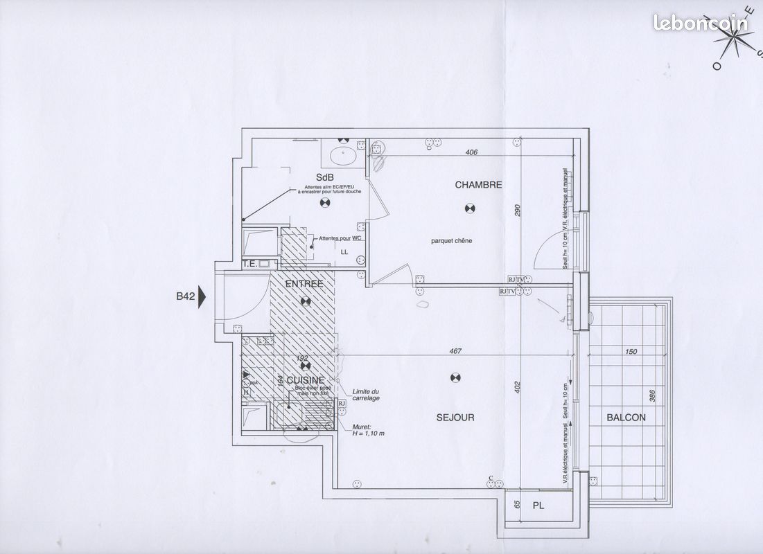 Appartement 2 pièces 43 m² · à Paris · 43 m² · 420 000 €