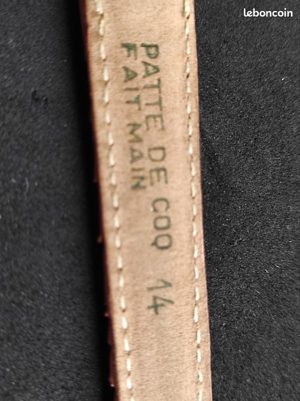 Bracelet montre cuir 14 mm patte de coq cuir de qualité texturé (image 5)