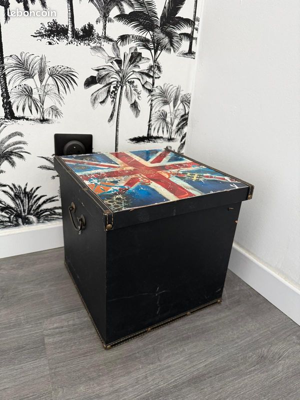 Malle de rangement Union Jack vintage (image 1)