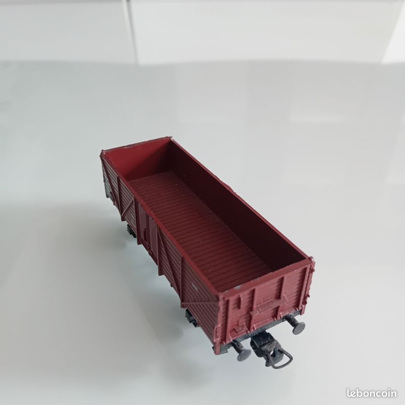 Wagon tombereau 2 essieux vert HO 1/87 LIMA - Modélisme