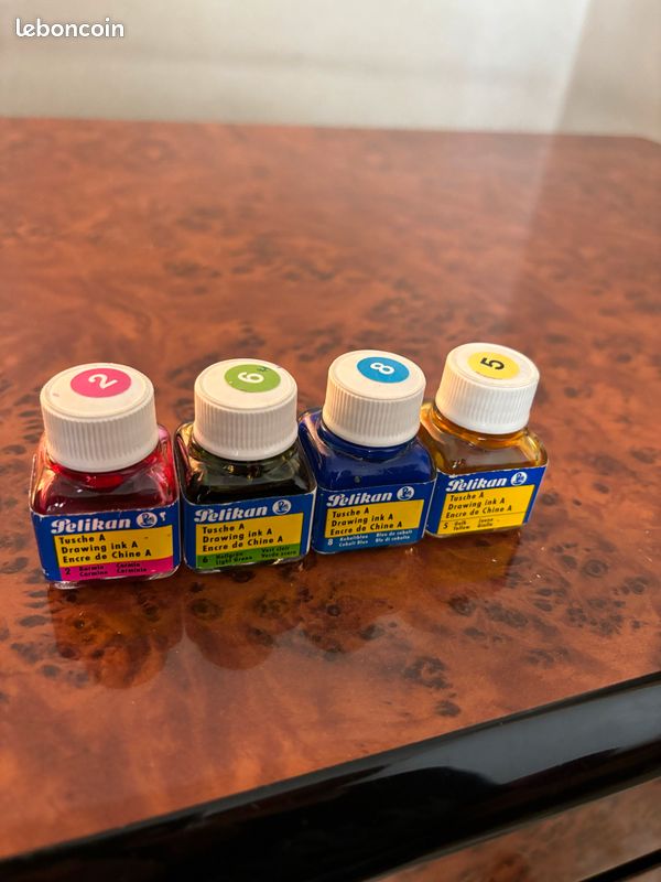 Lot 4 flacons encre Pélican 10ml (image 1)