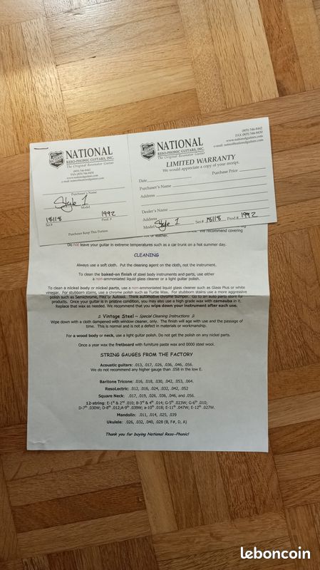 National Reso-Phonic Tricone Style 1 – USA – Excellent état - Capteur Myers (image 8)